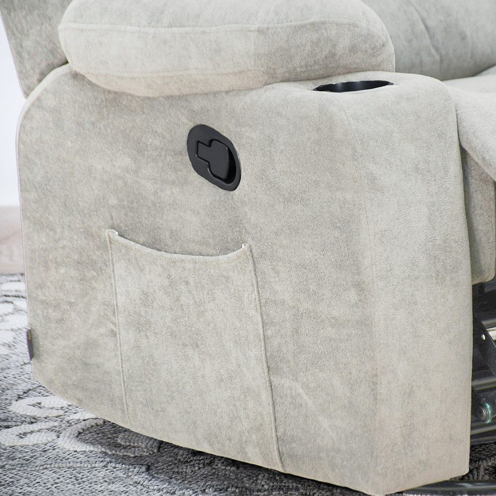 كرسي استرخاء هزاز دوار رمادي فاتح