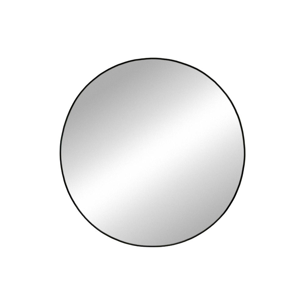 مرآة ديكور حائط دائرية بإطار أسود