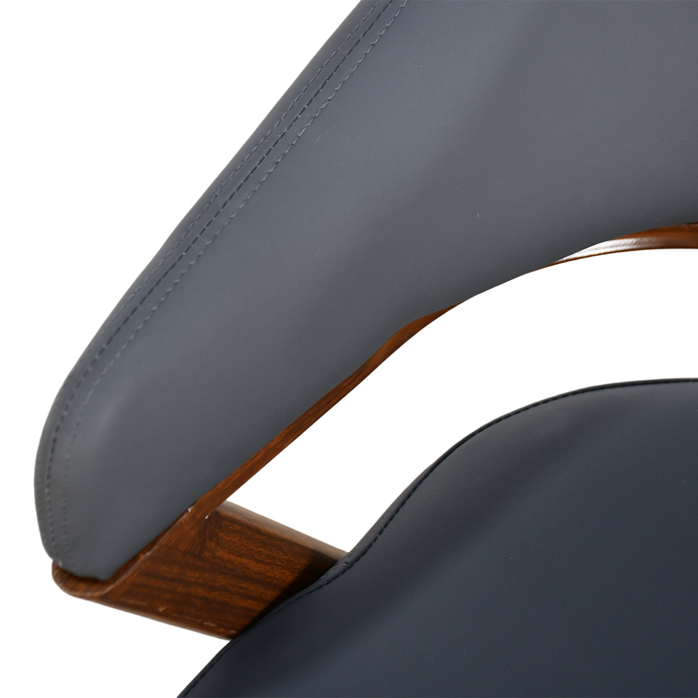 كرسي مفرد مودرن جلد بأرجل معدنية