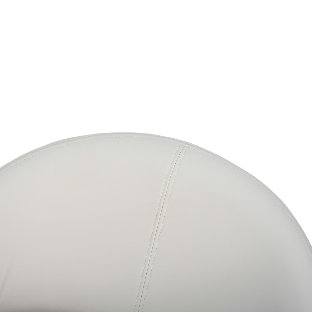 كرسي مفرد جلد بأرجل معدنية