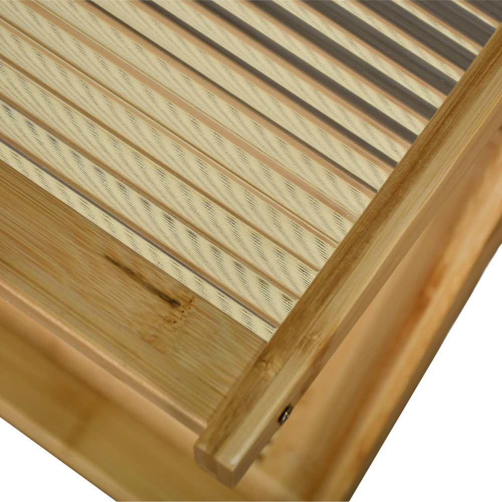 طاولة خدمة مفرد خشب وراتان