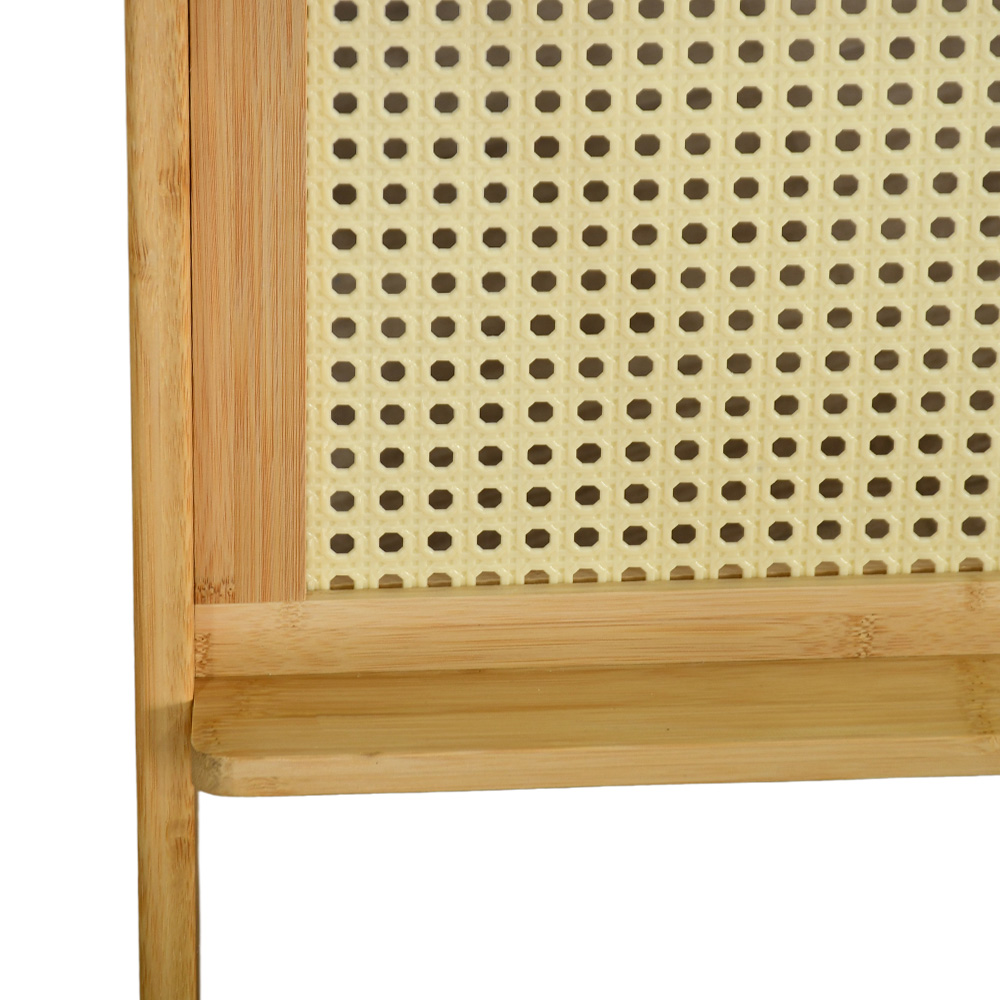 طاولة خدمة مفرد خشب وراتان