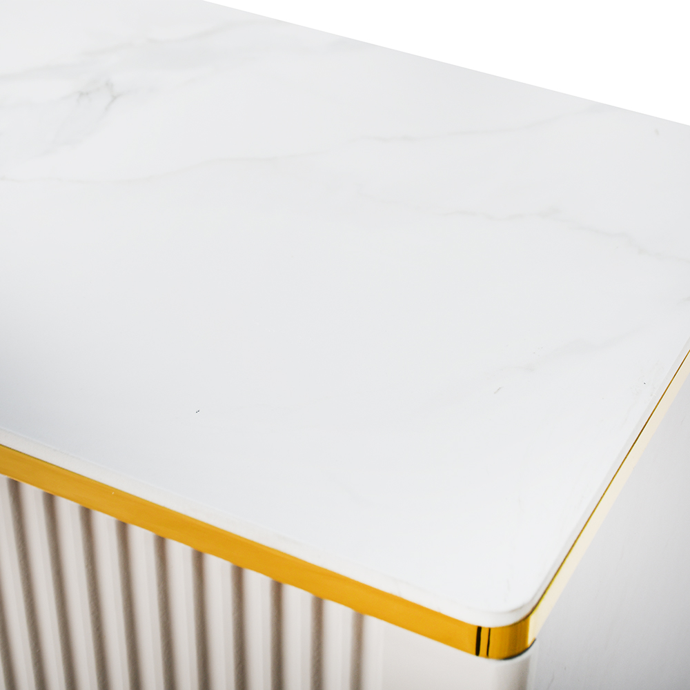 دولاب متعدد الاستخدام خشبي بسطح رخامي