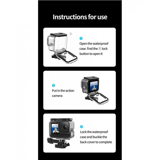 TELESIN Woterproof case for GoPro Hero 12/11/10/9