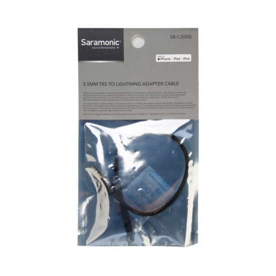 Saramonic SR-C2000 3.5mm TRS Male to Lightning Adapter Cable