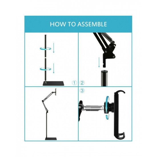 Lazy Floor Mobile Phone Bracket Telescopic Cantilever Live Multi-function Adjustable Tablet Phone Bracket