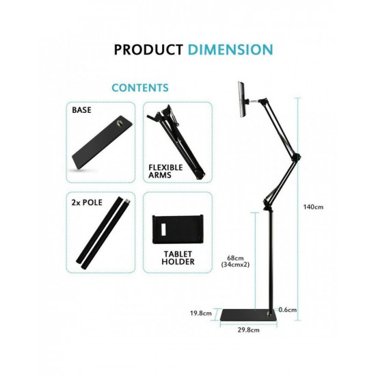 Lazy Floor Mobile Phone Bracket Telescopic Cantilever Live Multi-function Adjustable Tablet Phone Bracket