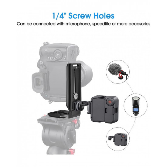 DSLR Camera L Bracket Vertical Horizontal Switching Tripod Quick Release Plate for Canon Nikon Sony Osmo Ronin Zhiyun