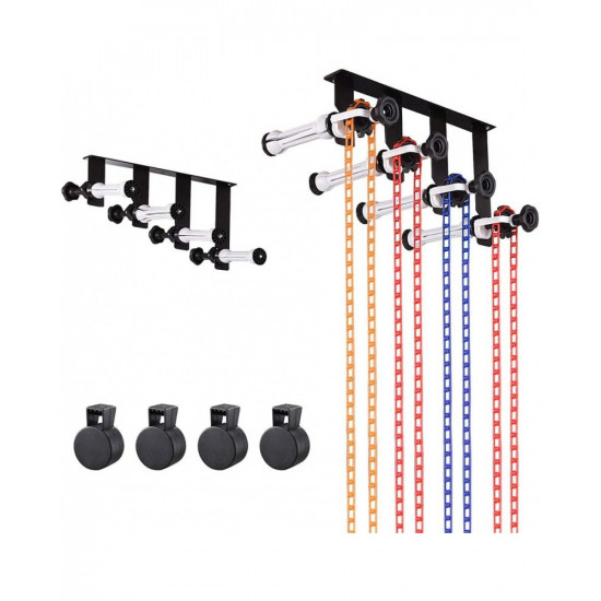 Photography 4-Roller Wall Mounting Manual Background Support System