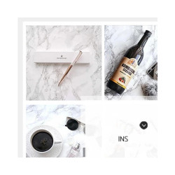 Ins Marble Texture Reusable Double-Sided Paper Photos Studio Accessories