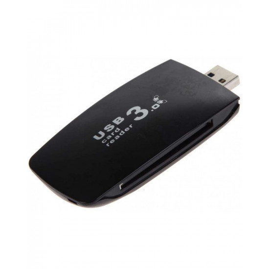 USB 3.0 Card Reader,Super Speed 5Gbps Flash Memory, Portable TF CF MS SD Card Reader Adapter for PC Laptop - Black