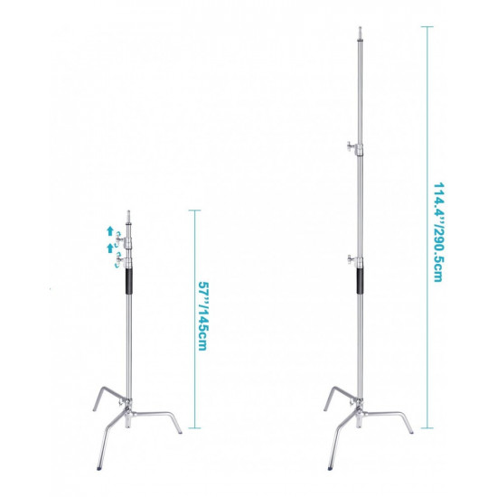 C-Stand Stainless Steel Heavy Duty 5-10 feet C-Stand Stainless Steel Heavy Duty 5-10 feet