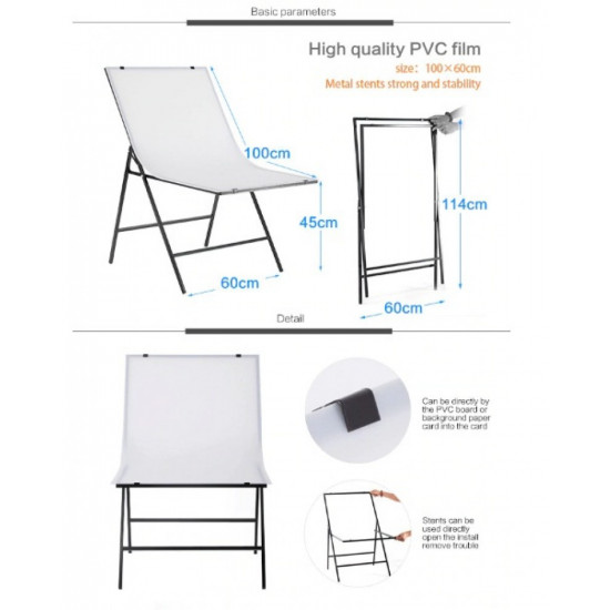 60*100cm Folding Portable Shooting Table Photo 60*100cm Folding Portable Shooting Table Photo