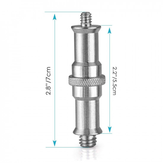 1/4"Male to 3/8"Male Light Stand Spigot Adapter 1/4"Male to 3/8"Male Light Stand Spigot Adapter