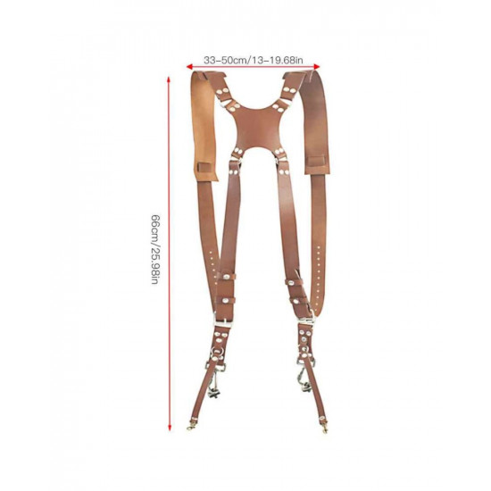 Camera Shoulder Strap Camera Adjustable Double Shoulder Leather Harness Photography Accessories