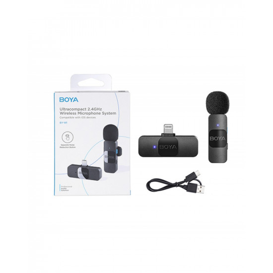 BOYA BY-V1 Ultracompact 2.4GHz Wireless Microphone System