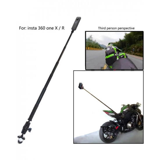 SM01-U Motorcycle Bike Camera Holder Handlebar Bracket Stand For Insta360 One R X & GoPro DJI YI Invisible Selfie Stick Accessory