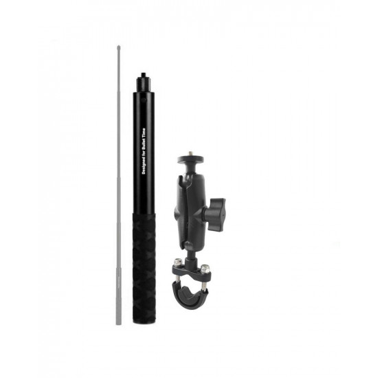 SM01-U Motorcycle Bike Camera Holder Handlebar Bracket Stand For Insta360 One R X & GoPro DJI YI Invisible Selfie Stick Accessory