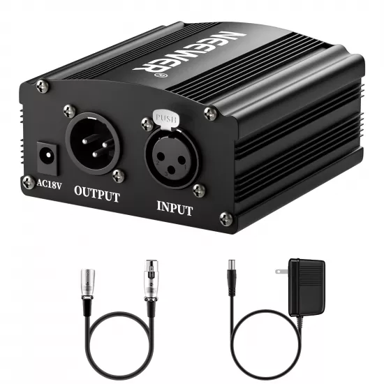 NEEWER NW-100 48V Phantom Power Supply with Adapter
