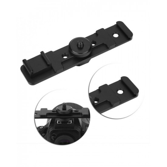 Camera Dual Hot Shoe Extension Bar