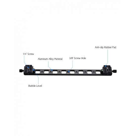 Extended Double QR Quick Release Plate Camera Bracket Track Slider Aluminum Alloy for Tripod Ballhead