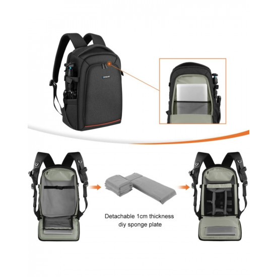 PULUZ Outdoor Portable Waterproof Scratch-proof Dual Shoulders Backpack
