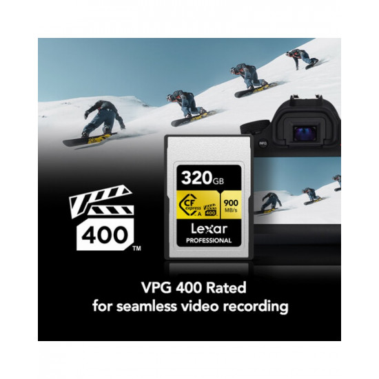 Lexar 320GB Professional CFexpress Type A Card GOLD Series