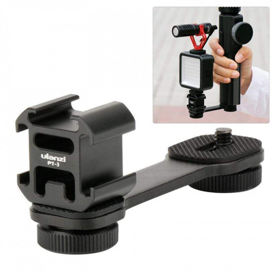 Ulanzi PT-3 Triple Cold Shoe Mount Ulanzi PT-3 Triple Cold Shoe Mount