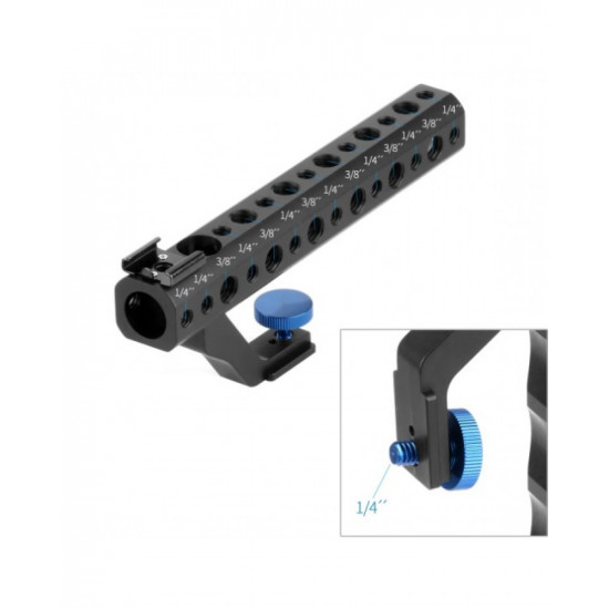Camera Top Handle Hand Grip with Hot Shoe Mount 1/4" 3/8" Screw Hole for DSLR Camera Cage
