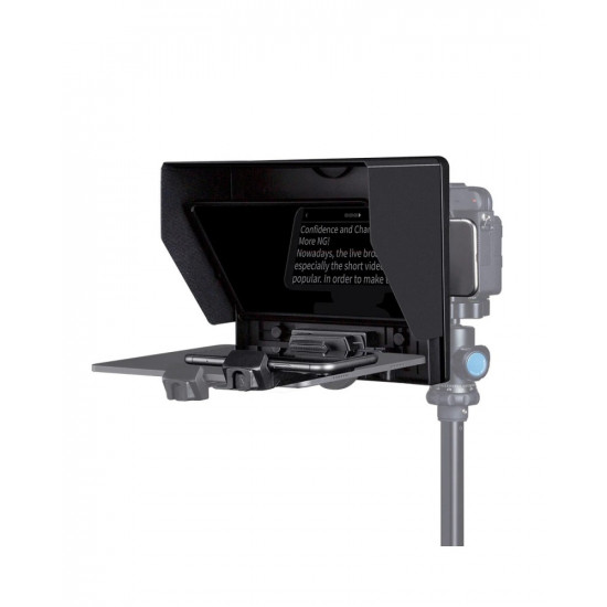 FEELWORLD TP10 Portable 10" Folding Teleprompter Up 11" Phone Tablet Prompter for Phone DSLR Shoot