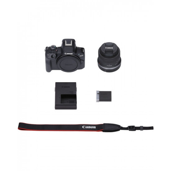 Canon EOS R50 Mirrorless Camera with 18-45mm Lens (Black)