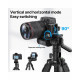 Ulanzi MT-65 Horizontal and Vertical Video Tripod, Arca Type Biscuit and Remote Control for SLR Cameras