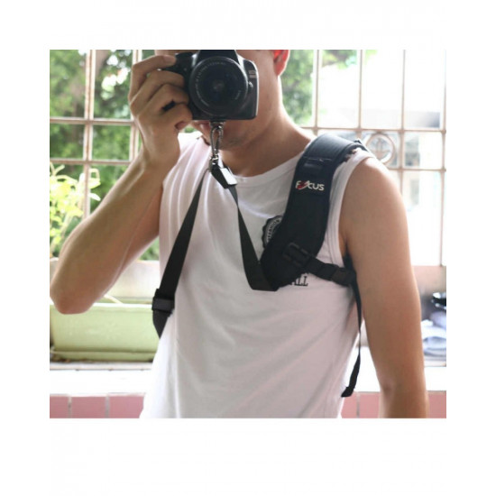 Focus F1 Quick Rapid Camera Single Shoulder Sling Black Strap