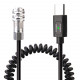 USB-C Power Cable Replacement for Blackmagic Pocket Cinema BMPCC 4K6K to USB Type-C Spring Cable