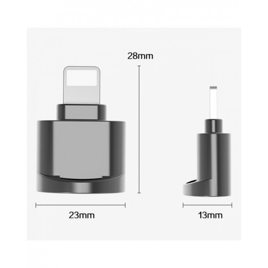 TF Card Reader OTG Adapter MicroSD Alloy Card Reader For (iPhone)