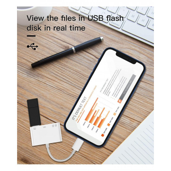 Lightning to OTG Adapter/Hub TF/SD/USB/Lightning Input for iPad/iPhone