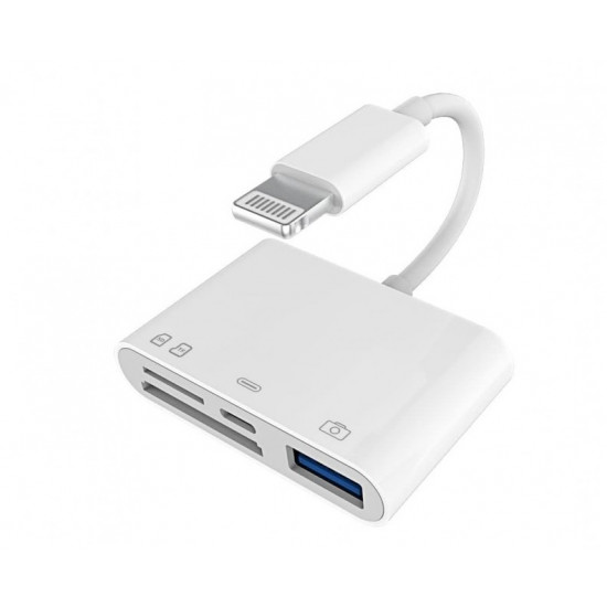Lightning to OTG Adapter/Hub TF/SD/USB/Lightning Input for iPad/iPhone