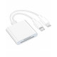 2in1 Card Reader Type-C Lightning to TF/SD Card Micro Camera Reader OTG Adapter Cable