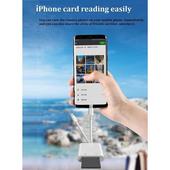 2in1 Card Reader Type-C Lightning to TF/SD Card Micro Camera Reader OTG Adapter Cable