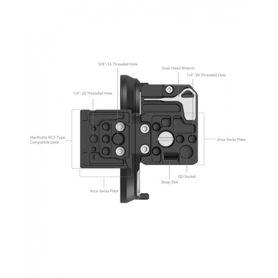 SmallRig Rotatable Horizontal-to-Vertical Mount Plate Kit for Canon EOS Specific R Series Cameras EOS R5 / R6 / R5C / R6 Mark II