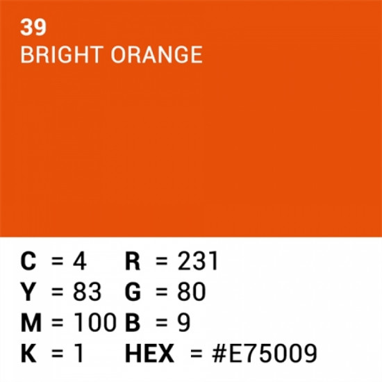 Background Paper Rolls 2.72x11m Bright Orange