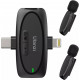 Ulanzi V6 3-in-1 Plug-Play Wireless Lavalier Microphone for iPhone/Android/Tablet/Camera