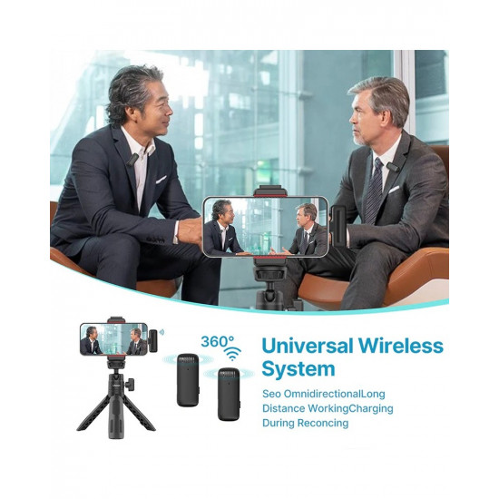 Ulanzi J12 Wireless Lavalier Microphone System (Type-C)