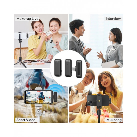Ulanzi J12 Wireless Lavalier Microphone System (Type-C)