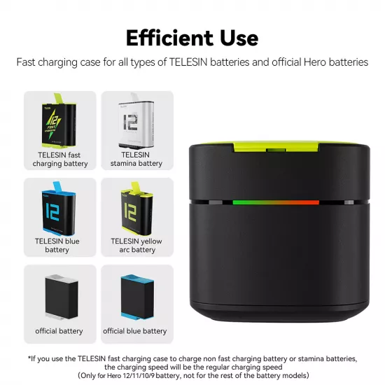 TELESIN Fast Charging Case for GoPro 9/10/11/12 TELESIN Fast Charging Case for GoPro 9/10/11/12