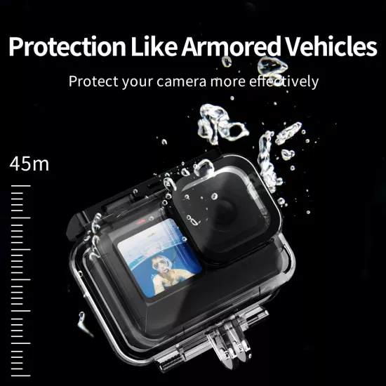 TELESIN 45M Diving Waterproof Case with Lens Filter for GoPro Hero 12/11/10/9 TELESIN 45M Diving Waterproof Case with Lens Filter for GoPro Hero 12/11/10/9
