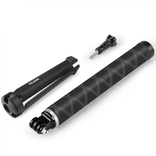 TELESIN 0.9m Carbon Fiber Selfie Stick Aluminium Alloy Tripod TELESIN 0.9m Carbon Fiber Selfie Stick Aluminium Alloy Tripod