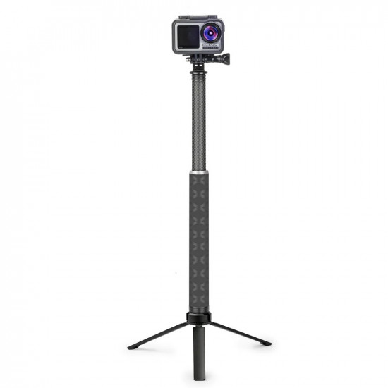 TELESIN 0.9m Carbon Fiber Selfie Stick Aluminium Alloy Tripod TELESIN 0.9m Carbon Fiber Selfie Stick Aluminium Alloy Tripod
