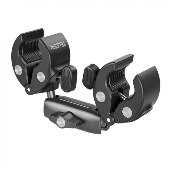 TELESIN Double-headed Crab Clamp Bike/Moto Pipe Clamp
