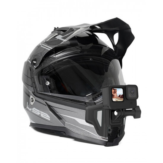 TELESIN Motorcycle Helmet Chin Mount for Action Cameras (Gray)